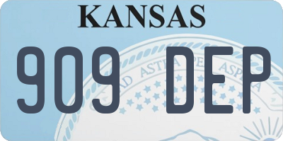 KS license plate 909DEP