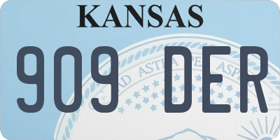 KS license plate 909DER