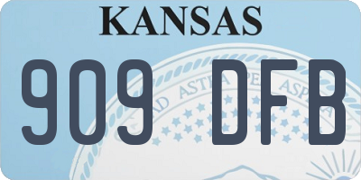 KS license plate 909DFB