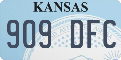 KS license plate 909DFC