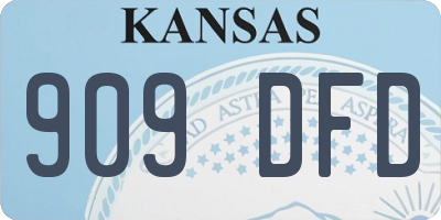KS license plate 909DFD
