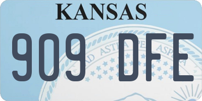 KS license plate 909DFE