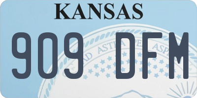 KS license plate 909DFM