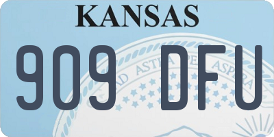 KS license plate 909DFU