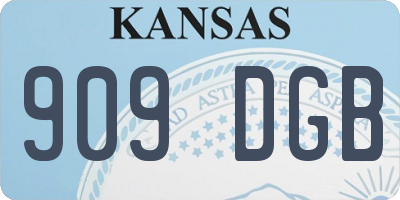 KS license plate 909DGB