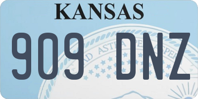 KS license plate 909DNZ