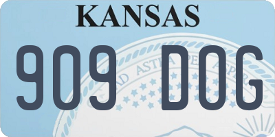 KS license plate 909DOG