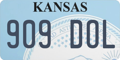 KS license plate 909DOL