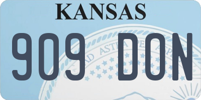 KS license plate 909DON