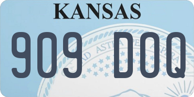 KS license plate 909DOQ