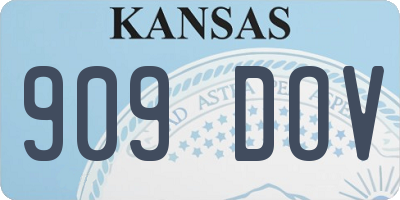 KS license plate 909DOV