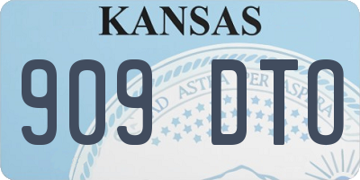 KS license plate 909DTO