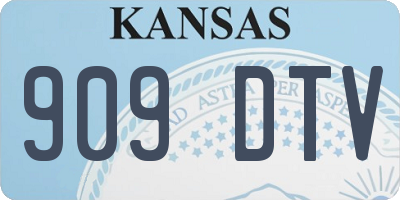 KS license plate 909DTV