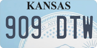 KS license plate 909DTW
