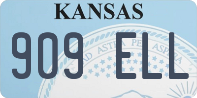 KS license plate 909ELL