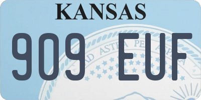 KS license plate 909EUF