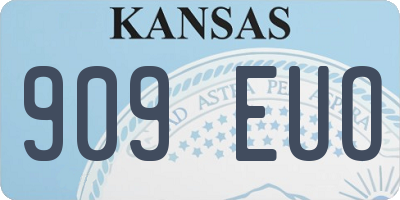 KS license plate 909EUO