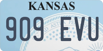 KS license plate 909EVU
