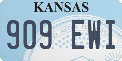 KS license plate 909EWI