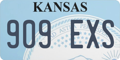 KS license plate 909EXS