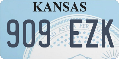 KS license plate 909EZK