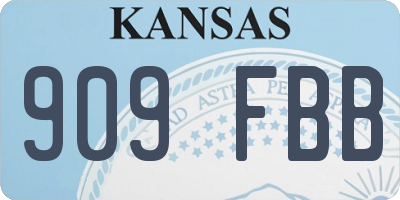 KS license plate 909FBB