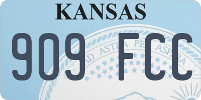 KS license plate 909FCC