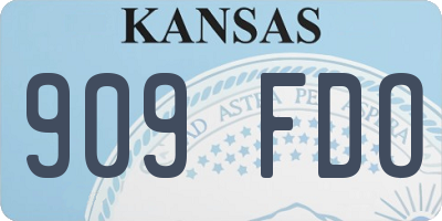 KS license plate 909FDO