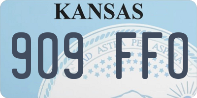 KS license plate 909FFO