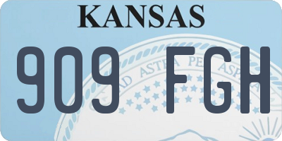 KS license plate 909FGH