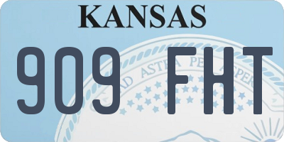 KS license plate 909FHT