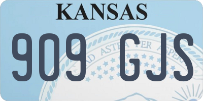 KS license plate 909GJS