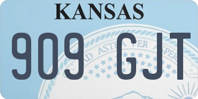KS license plate 909GJT