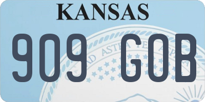 KS license plate 909GOB
