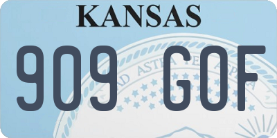 KS license plate 909GOF