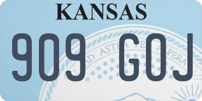 KS license plate 909GOJ