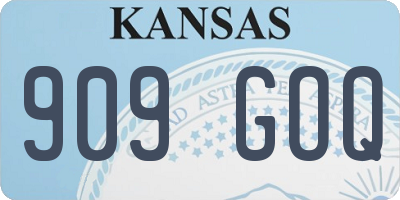 KS license plate 909GOQ