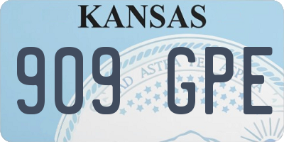 KS license plate 909GPE