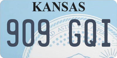 KS license plate 909GQI
