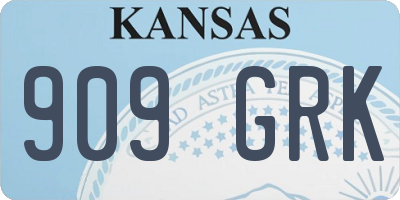 KS license plate 909GRK