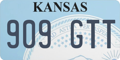 KS license plate 909GTT