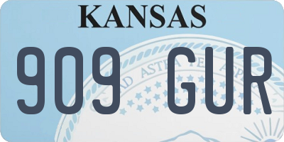 KS license plate 909GUR