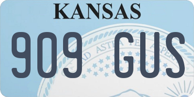 KS license plate 909GUS