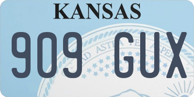 KS license plate 909GUX