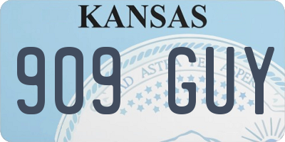 KS license plate 909GUY