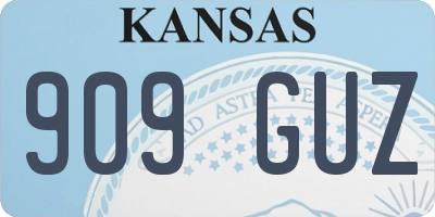 KS license plate 909GUZ