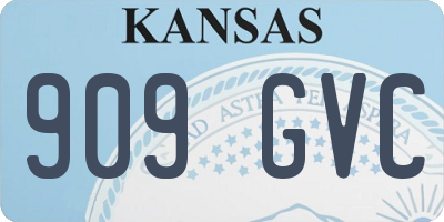 KS license plate 909GVC
