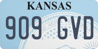 KS license plate 909GVD