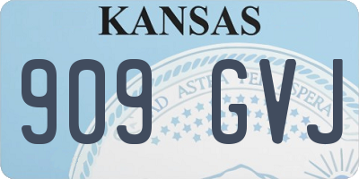 KS license plate 909GVJ