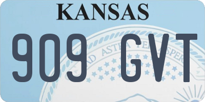 KS license plate 909GVT